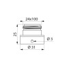 Raccord rapide BIOFIL M24x100 antivandalisme