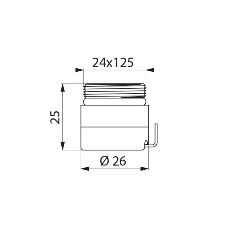 Raccord sortie M24X125 pour filtre robinet BIOFIL