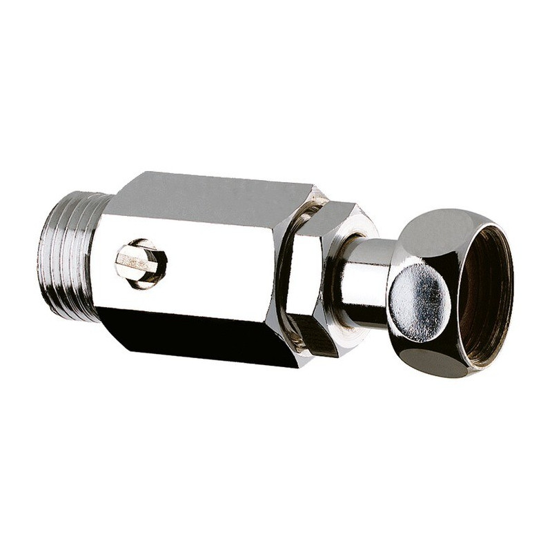 Raccord STOP droit MF1/2" L.70 écrou escamotable droit