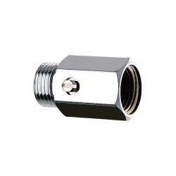 Raccord STOP droit nickelé MF1/2" L.35
