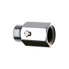 Raccord STOP droit nickelé MF1/2" L.35