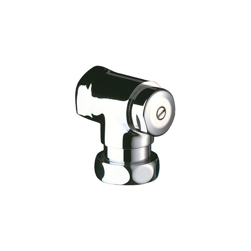 Robinet d'arrêt équipé + réglage de débit F1"- F1"1/4 chromé