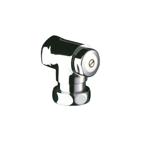 Robinet d'arrêt équipé + réglage de débit F1"- F1"1/4 chromé