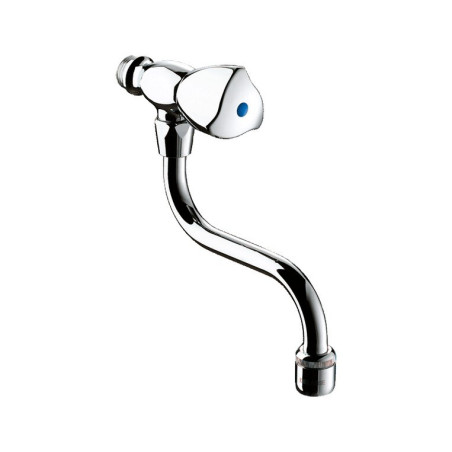 Robinet d'évier M1/2" mural avec bec orientable L.150