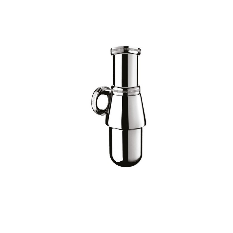 Siphon F1"1/4 à sortie horizontale Ø32 laiton chromé