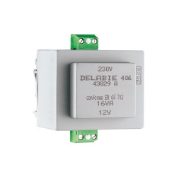 Transformateur 230/12V sans boîtier, adaptable sur rail DIN
