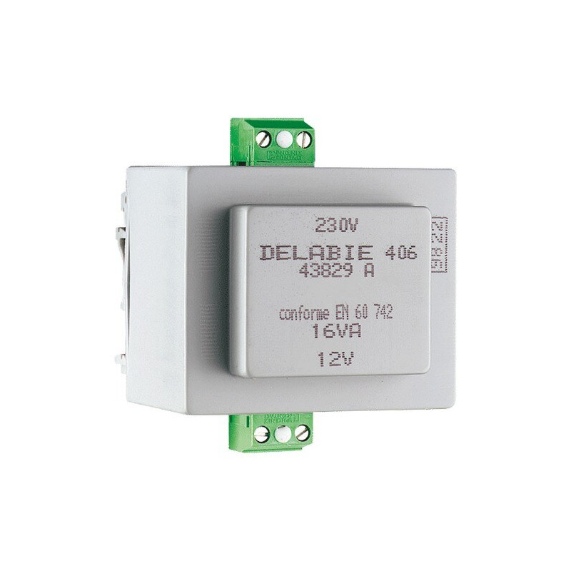 Transformateur 230/12V sans boîtier, adaptable sur rail DIN
