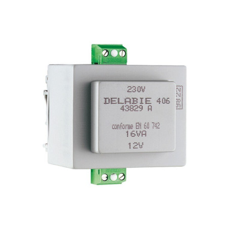 Transformateur 230/12V sans boîtier, adaptable sur rail DIN