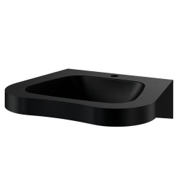 Lavabo FRAJU PMR trou robinet Ø35 sans trop plein Inox noir mat