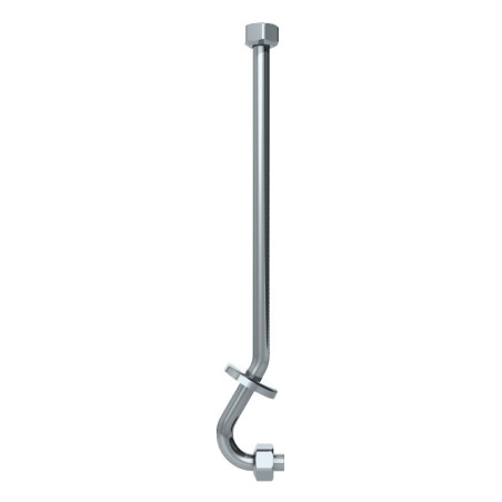 Tubulure d'urinoir F1/2" + rosace pour DELTACÉRAM