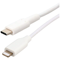 ERARD Cordon USB-C mâle - lightning mâle - 2 m - blanc