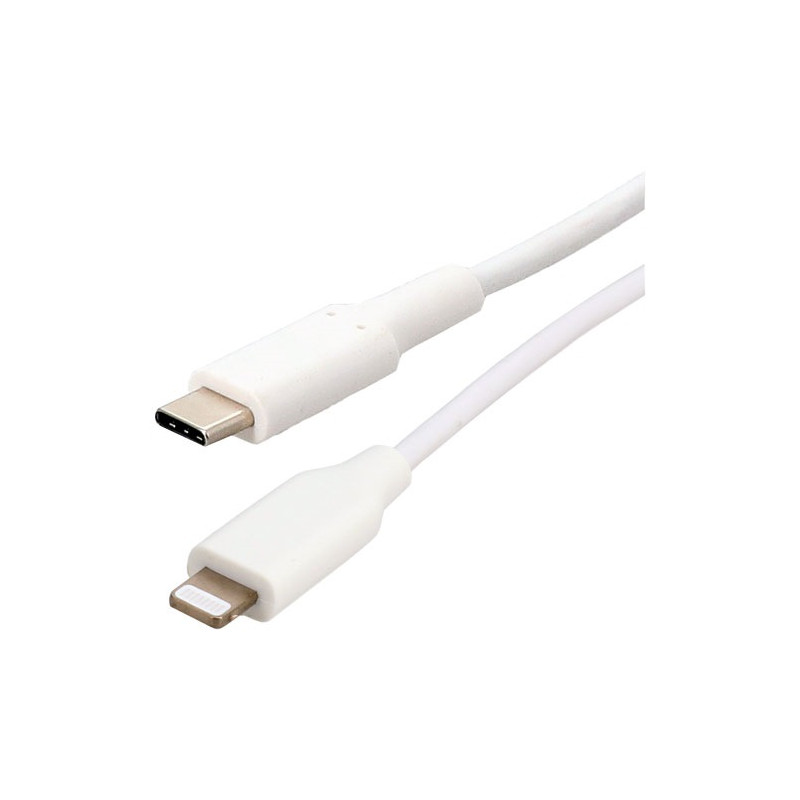 ERARD Cordon USB-C mâle - lightning mâle - 2 m - blanc