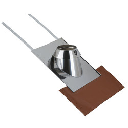 Solin inox 15à30° tuile 80 TZ brun cuivré RAL 8004