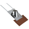 Solin inox 15à30° tuile 80 TZ brun cuivré RAL 8004