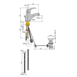 Mitigeur lavabo à douchette extractible