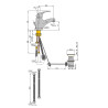 Mitigeur lavabo à douchette extractible