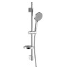 Barre de douche 700 mm ø avec douchette 3 jets flex 150 cm + porte savon, réf. 704A