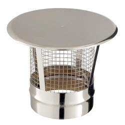 Chapeau pare-pluie anti-oiseaux Tubaginox rigide, Ø140, non peint