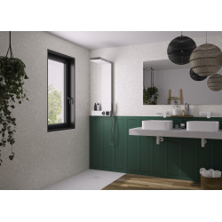 Panneau mural Kinewall Mixte vert + terrazzo gris