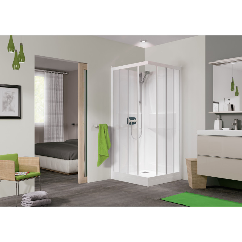Portes coulissantes • Receveur 18.0 cm • Robinetterie thermostatique