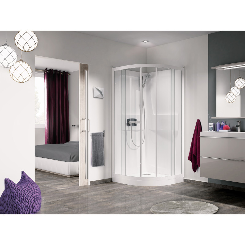 Portes coulissantes • Receveur 9.0 cm • Robinetterie thermostatique