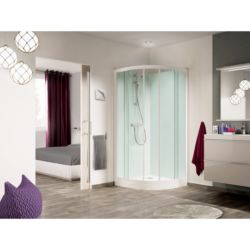 Portes coulissantes • Receveur 9.0 cm • Robinetterie thermostatique