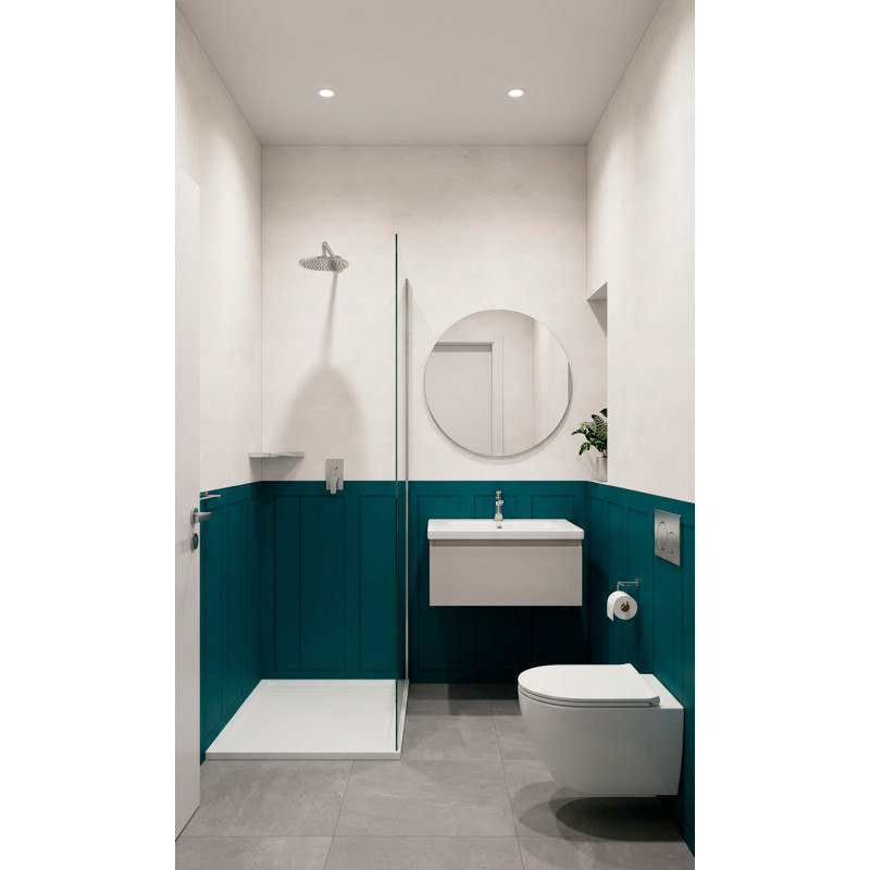 Panneau mural Kinewall Mixte bleu nuit + enduit blanc