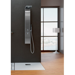 Colonne de douche Aquastyle thermostatique, inox brossé