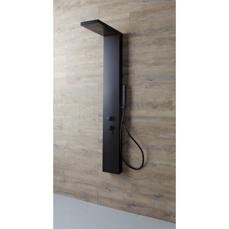 Colonne de douche Aquastyle thermostatique, noir mat