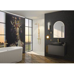 Colonne de douche Aquadiva thermostatique, or brossé