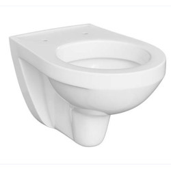 Cuvette WC suspendue DOMAO Access 53 cm, avec bride, blanc brillant