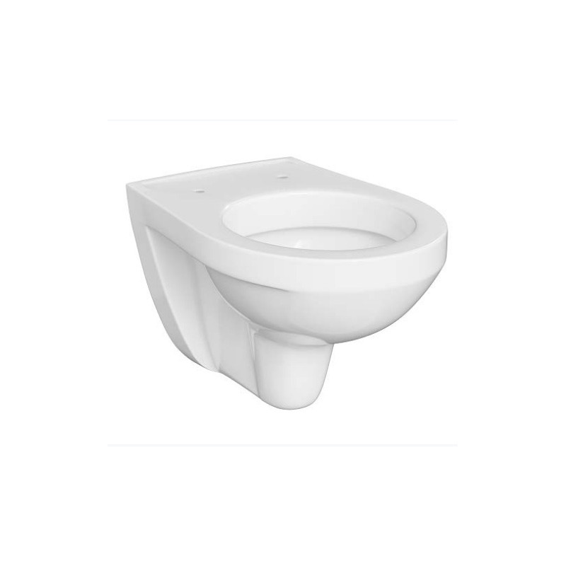 Cuvette WC suspendue DOMAO Access 53 cm, avec bride, blanc brillant