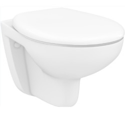 Pack WC suspendu DOMAO Access 53 cm sans bride, blanc brillant