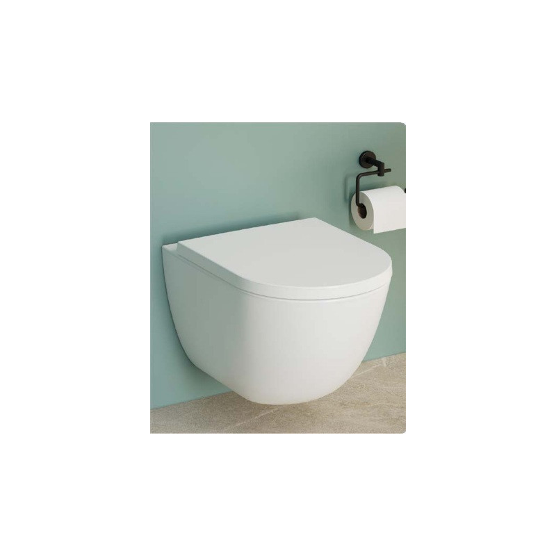 Pack WC suspendu DOMAO 300 Vortex 52 cm, blanc brillant