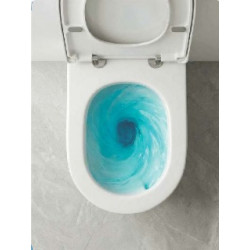 Pack WC à poser DOMAO 300 Vortex 65 cm, blanc brillant