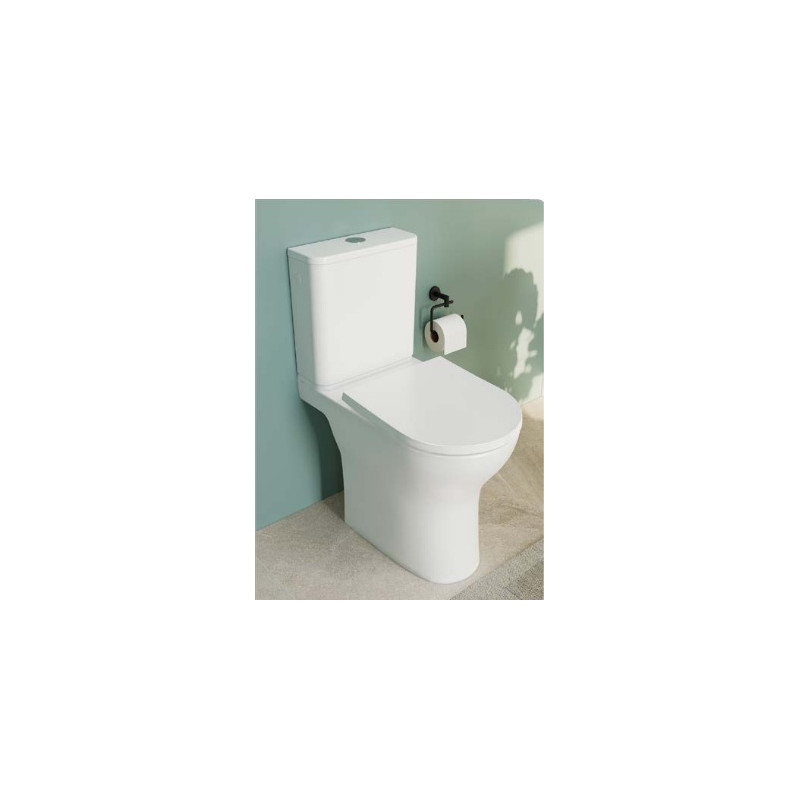 Pack WC à poser DOMAO 300 Vortex 65 cm, blanc brillant