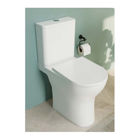 Pack WC à poser DOMAO 300 Vortex 65 cm, blanc brillant
