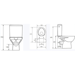 Pack WC à poser DOMAO 100 Parva sans bride