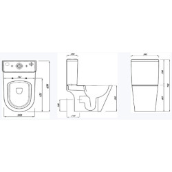 Pack WC à poser DOMAO sans bride, sortie universelle