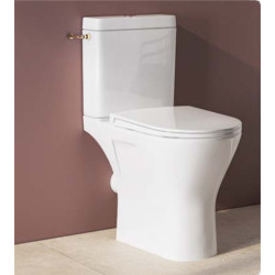 Pack WC à poser surélevé PMR DOMAO sans bride, hauteur 45 cm