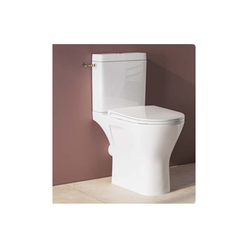 Pack WC à poser surélevé PMR DOMAO sans bride, hauteur 45 cm
