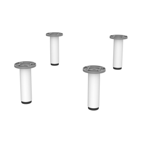 Ensemble de 4 pieds ronds réglables - 100 à 120 mm, 3 finitions