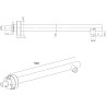 Bras mural COX renforcé longueur 500 mm