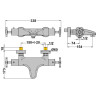 Mitigeur bain-douche thermostatique INDUS poignées noires