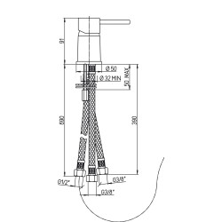 Mitigeur seul du bain-douche 3 trous 88011a