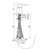 Mitigeur seul du bain-douche 3 trous 88011a
