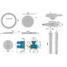 Ensemble de douche rain light techno avec interrupteur