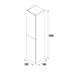 Colonne ALLIANCE 2 portes 35 x 160 cm - 12 coloris
