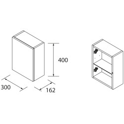 Module ALLIANCE 1 porte 30 x 40 cm - 12 coloris