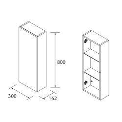 Module ALLIANCE 1 porte 30 x 80 cm - 12 coloris